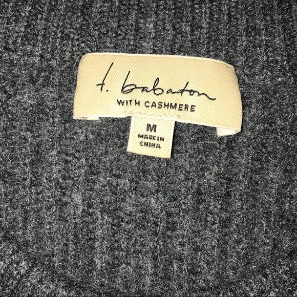t babaton cashmere blend sweater charcoal heather - Picture 8 of 9